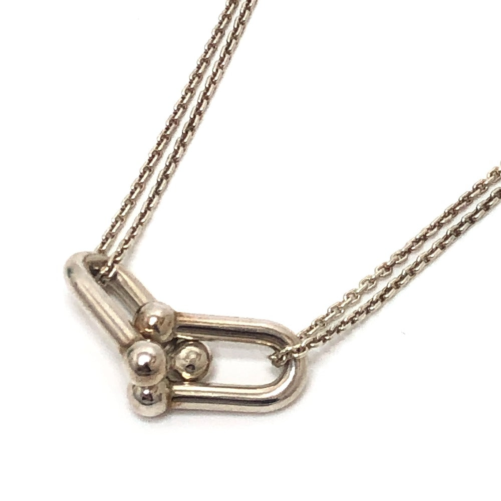 TIFFANY & Co. SV925 Hardware Double Link Pendant Necklace for Women, Silver