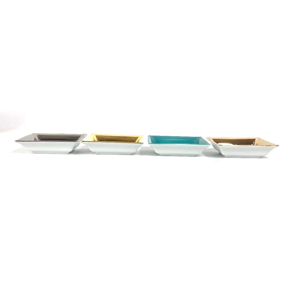 TIFFANY&Co. アッシュトレイ 小皿 ヴィド ポシェ セット 4個セット 4個セット 灰皿 陶器 ユニセックス マルチカラー