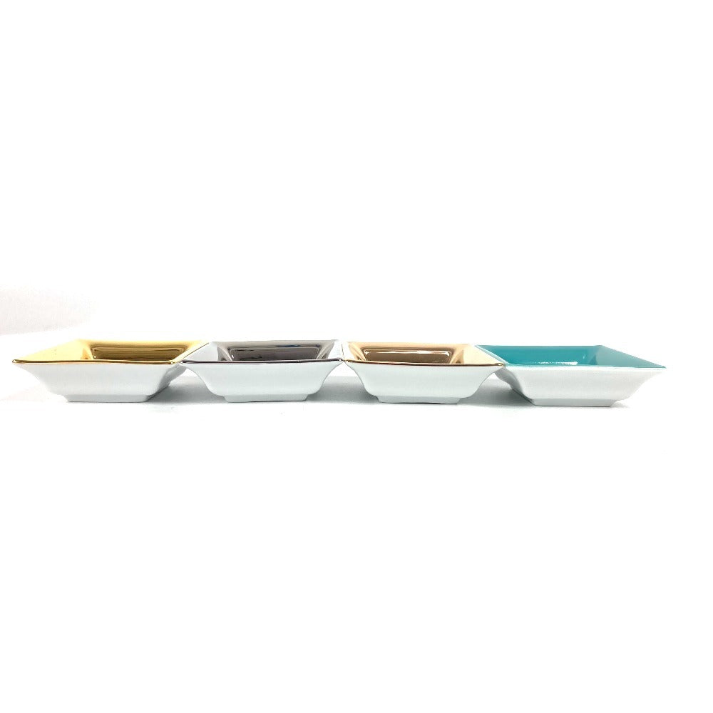 TIFFANY&Co. アッシュトレイ 小皿 ヴィド ポシェ セット 4個セット 4個セット 灰皿 陶器 ユニセックス マルチカラー