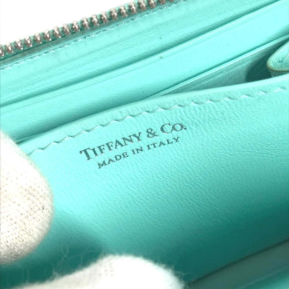 TIFFANY&Co. コンパクトウォレット リターントゥティファニー 財布 小銭入れ ハート ラウンドファスナー コインケース レザー レディース ブルー