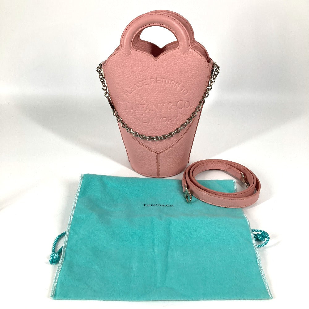 TIFFANY&Co. 72458478 リターン トゥ ティファニー ミニ クロスボディ バッグ ハート チェーン ポシェット 日本限定 カバン ハンドバッグ 斜め掛けバッグ ショルダーバッグ レザー レディース ピンク