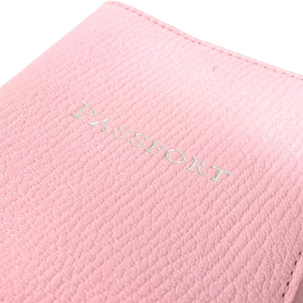 TIFFANY&Co. ロゴ パスポートカバー ステーショナリー パスポートケース レザー レディース ピンク