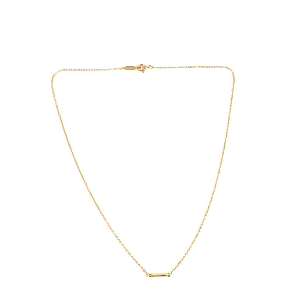 TIFFANY&Co. K18 フルールドリス　キーバーペンダント ダイヤ アクセサリー チェーンネックレス ネックレス Au750 レディース ゴールド