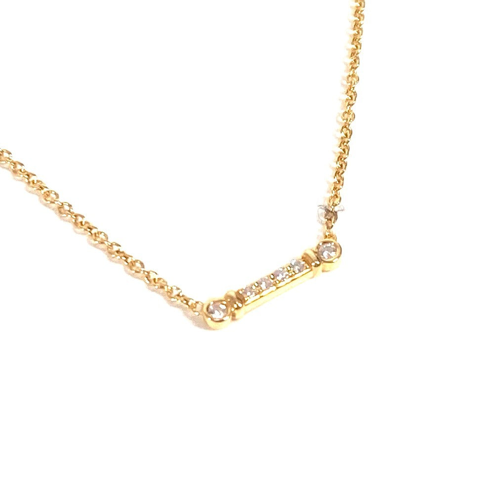 TIFFANY&Co. K18 フルールドリス　キーバーペンダント ダイヤ アクセサリー チェーンネックレス ネックレス Au750 レディース ゴールド