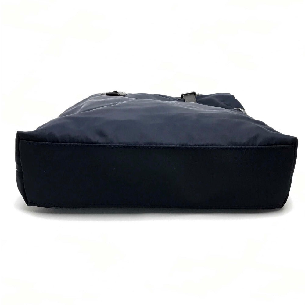 FURLA Tote Bag, Shoulder Bag, Nylon/Leather, Women's, Navy x Dark Brown