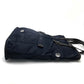 FURLA Tote Bag, Shoulder Bag, Nylon/Leather, Women's, Navy x Dark Brown