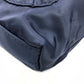 FURLA Tote Bag, Shoulder Bag, Nylon/Leather, Women's, Navy x Dark Brown