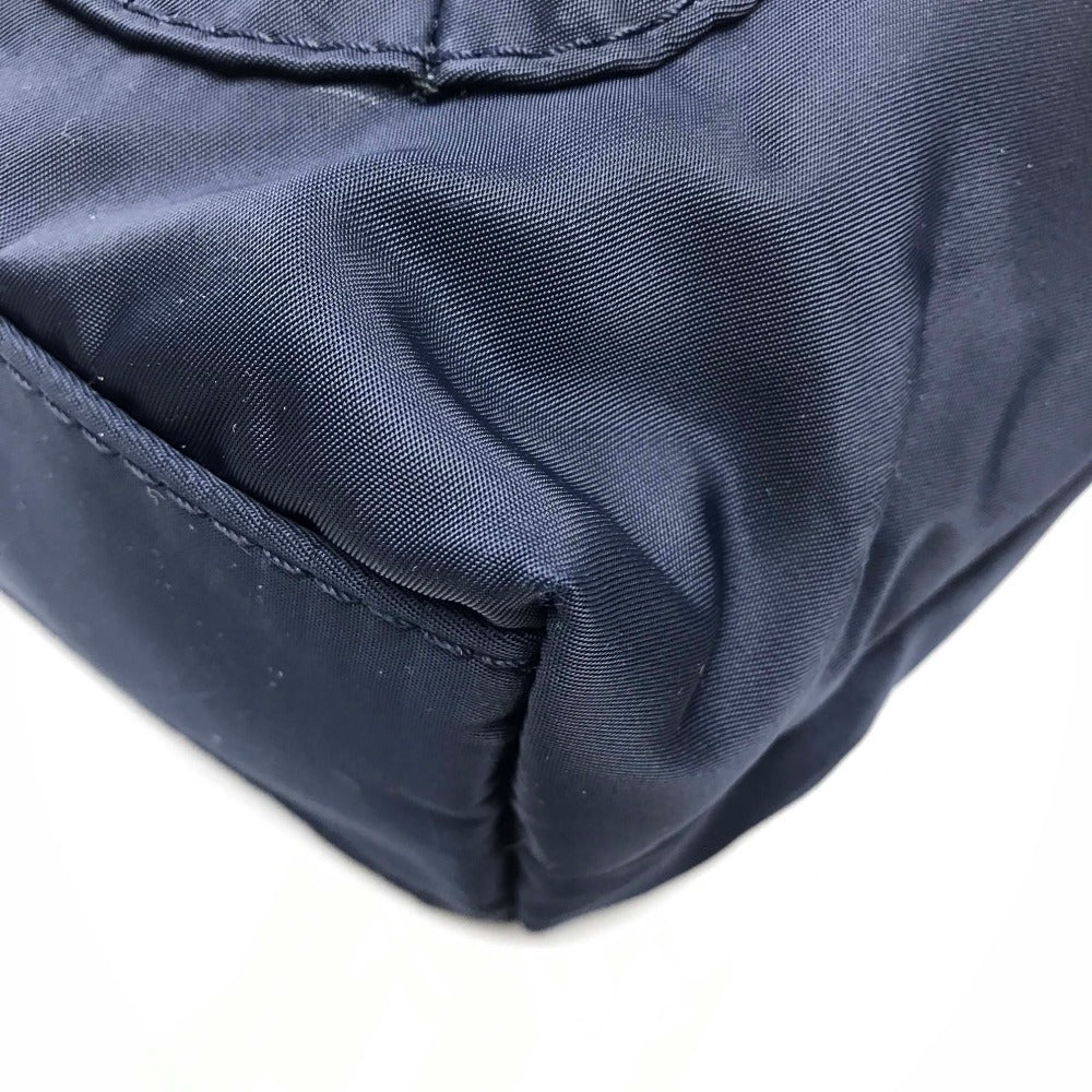FURLA Tote Bag, Shoulder Bag, Nylon/Leather, Women's, Navy x Dark Brown