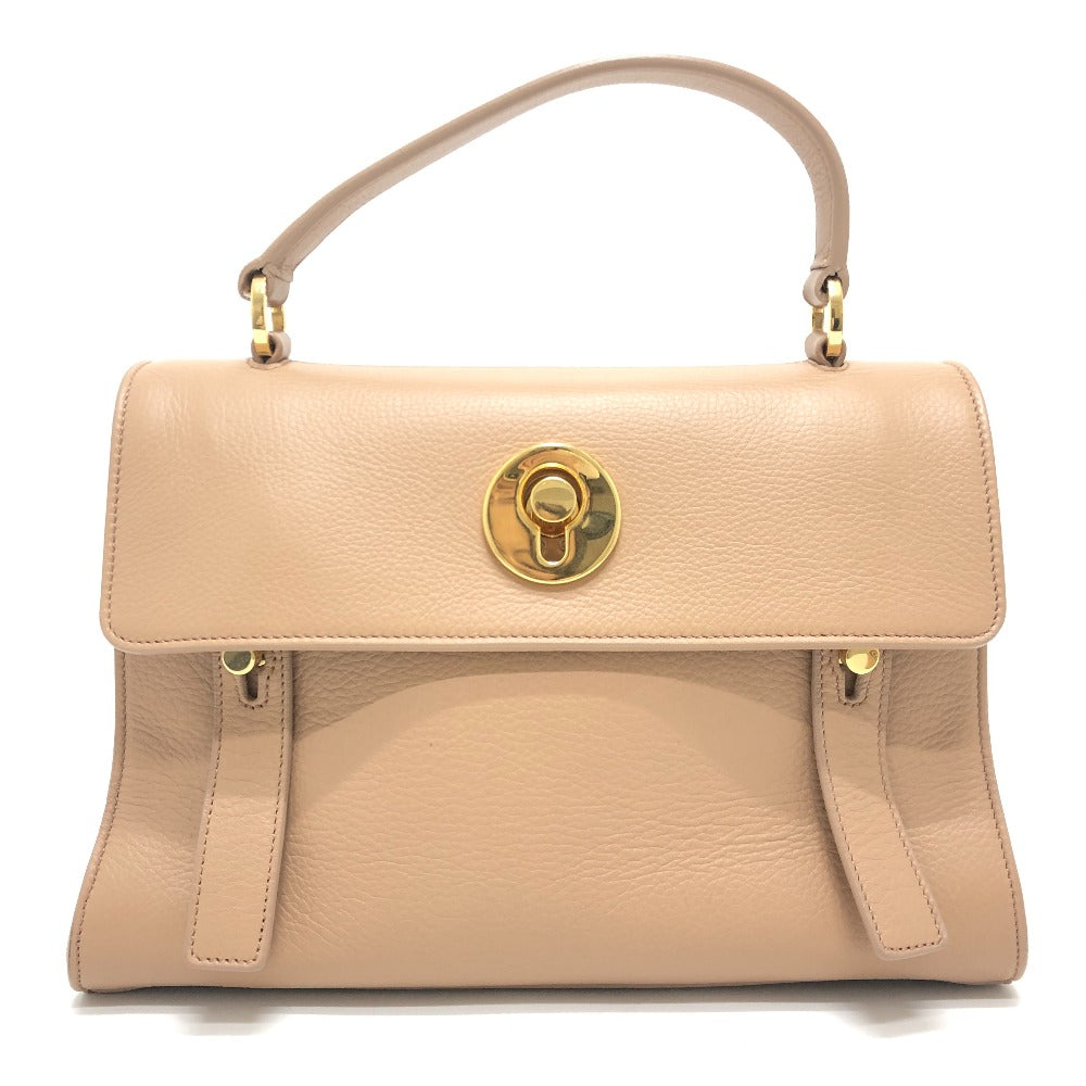 SAINT LAURENT PARIS 368229 Muse Two Handbag Shoulder Bag Leather Women's Beige