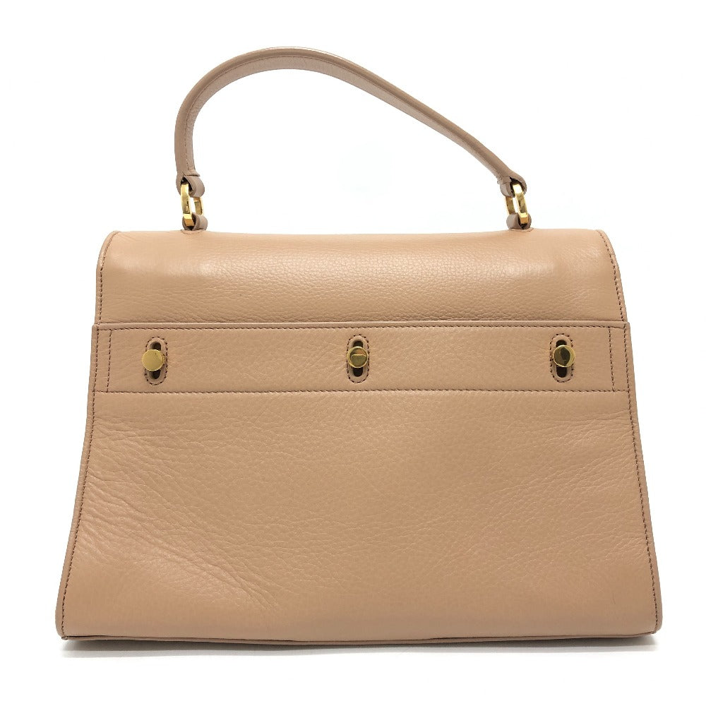 SAINT LAURENT PARIS 368229 Muse Two Handbag Shoulder Bag Leather Women's Beige