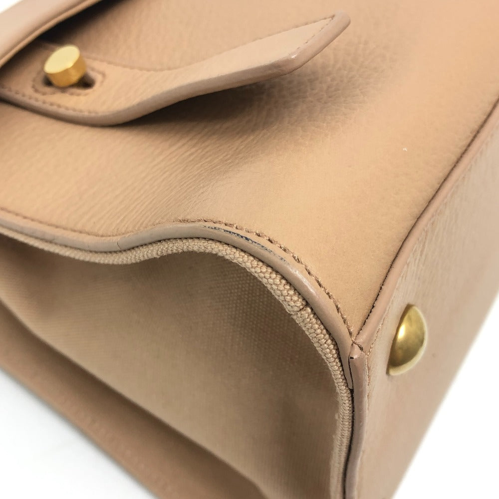 SAINT LAURENT PARIS 368229 Muse Two Handbag Shoulder Bag Leather Women's Beige