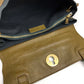 YVES SAINT LAURENT 265707 Muse Two Shoulder Bag in Canvas/Leather, Brown