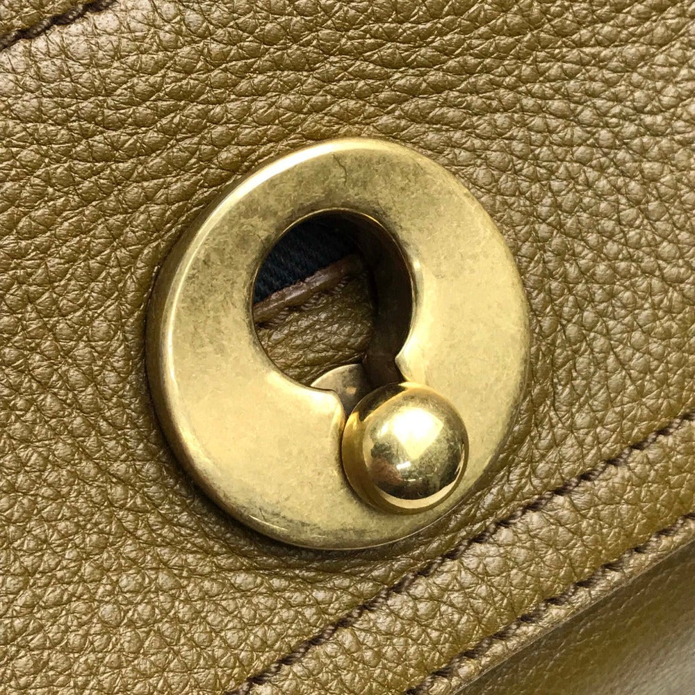 YVES SAINT LAURENT 265707 Muse Two Shoulder Bag in Canvas/Leather, Brown