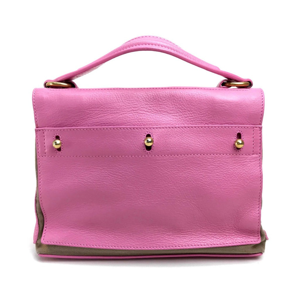 YVES SAINT LAURENT 283761 Muse Two Shoulder Bag, Crossbody Bag, 2-Way Handbag, Leather, Women's, Pink