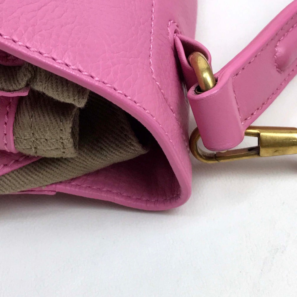 YVES SAINT LAURENT 283761 Muse Two Shoulder Bag, Crossbody Bag, 2-Way Handbag, Leather, Women's, Pink