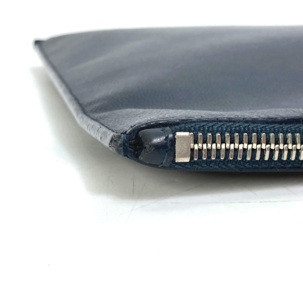SAINT LAURENT PARIS 397294 ポーチ クラシック サンローラン ミニジップ タブレットスリーブ カバン クラッチバッグ レザー メンズ ダークネイビー