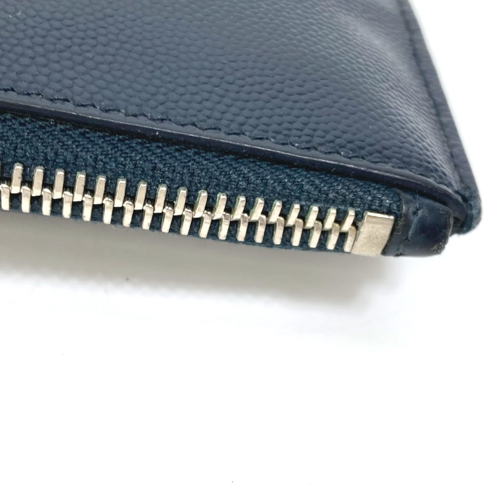 SAINT LAURENT PARIS 397294 ポーチ クラシック サンローラン ミニジップ タブレットスリーブ カバン クラッチバッグ レザー メンズ ダークネイビー