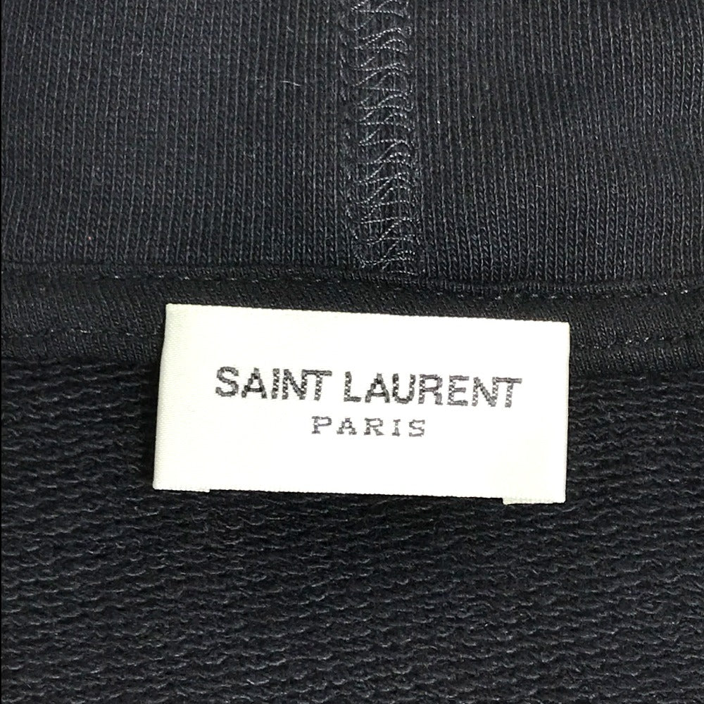 SAINT LAURENT PARIS 605507 Jardin Majorelle Hoodie, Men's Cotton Top, Black