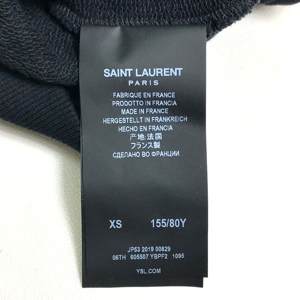 SAINT LAURENT PARIS 605507 Jardin Majorelle Hoodie, Men's Cotton Top, Black