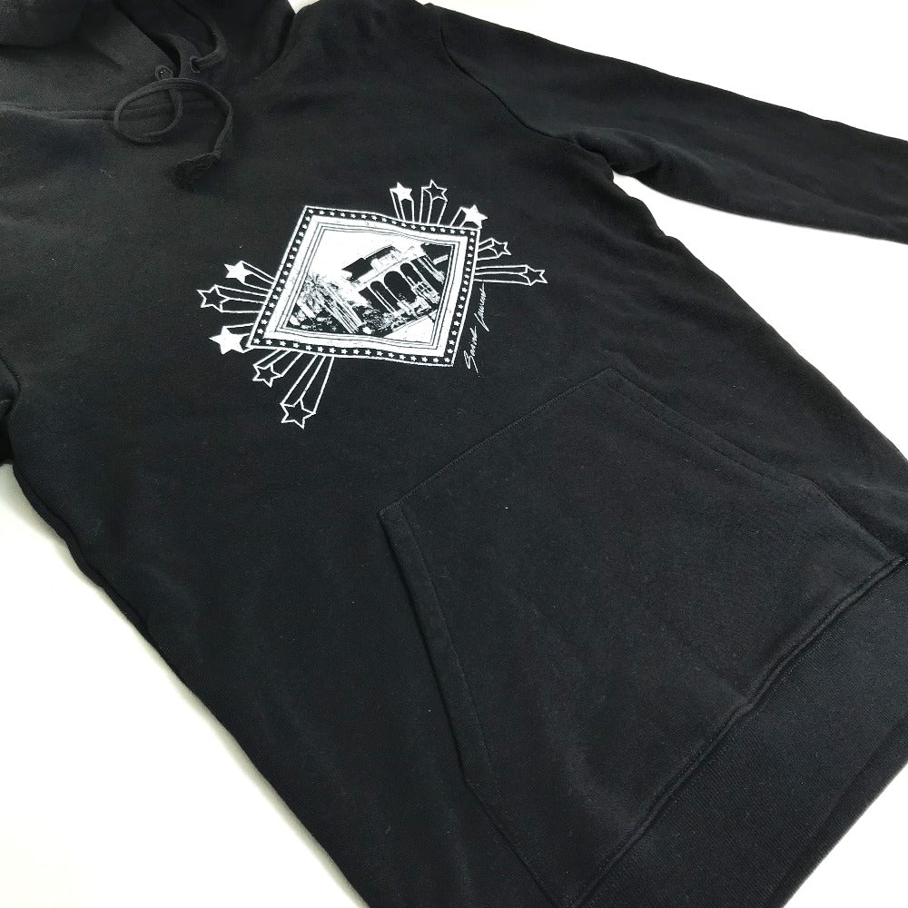 SAINT LAURENT PARIS 605507 Jardin Majorelle Hoodie, Men's Cotton Top, Black