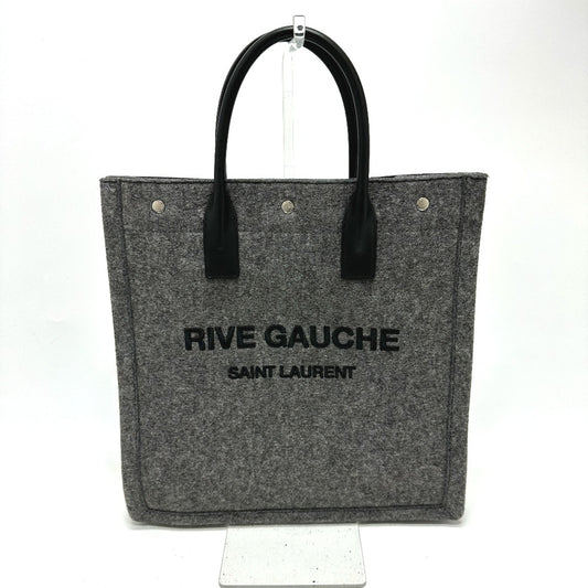 SAINT LAURENT PARIS 632539 ショルダーバッグ 肩掛け ハンドバッグ リヴゴーシュ RIVE GAUCHE カバン トートバッグ フェルト レディース グレー