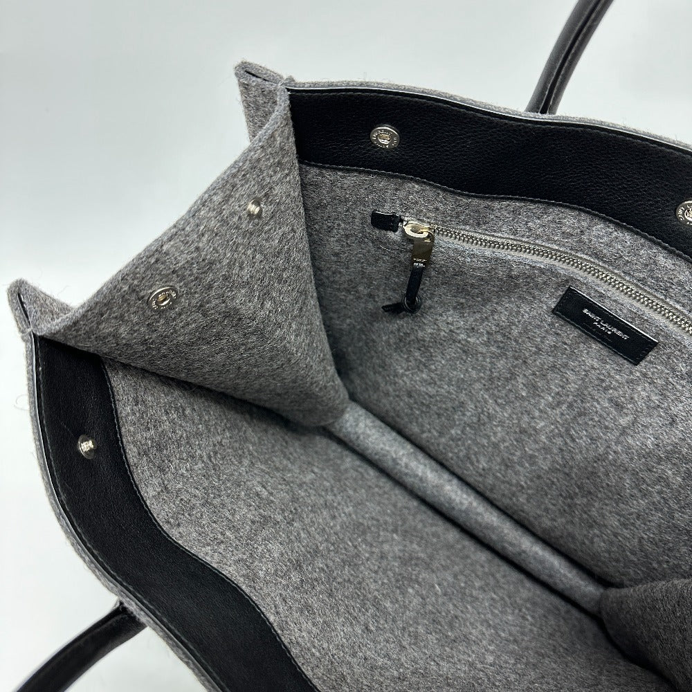 SAINT LAURENT PARIS 632539 Shoulder Bag/Handbag RIVE GAUCHE Felt Tote Bag for Women, Gray