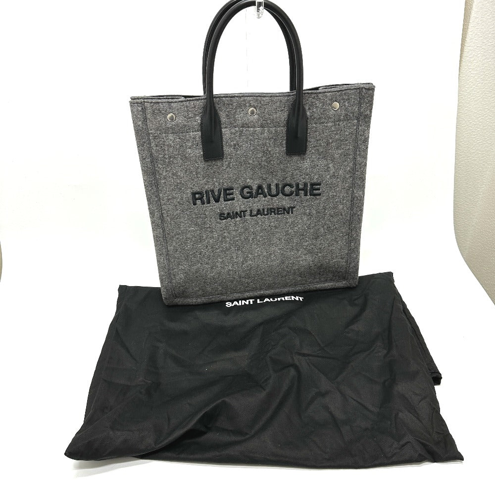 SAINT LAURENT PARIS 632539 Shoulder Bag/Handbag RIVE GAUCHE Felt Tote Bag for Women, Gray