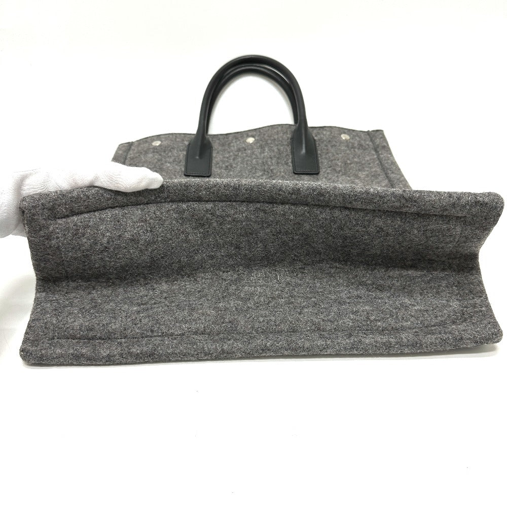 SAINT LAURENT PARIS 632539 Shoulder Bag/Handbag RIVE GAUCHE Felt Tote Bag for Women, Gray