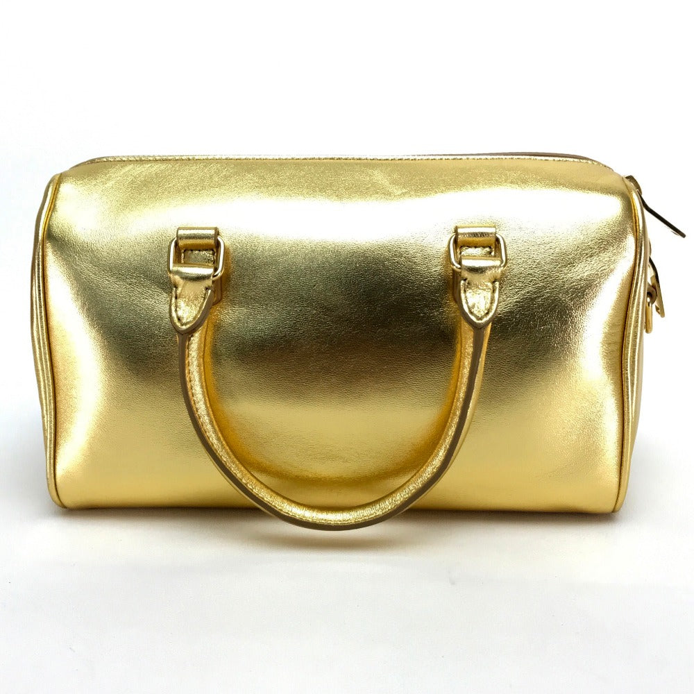 SAINT LAURENT PARIS 肩掛け 手持ち ベイビーダッフル バッグ カバン ハンドバッグ ショルダーバッグ ハンドバッグ レザー レディース ゴールド