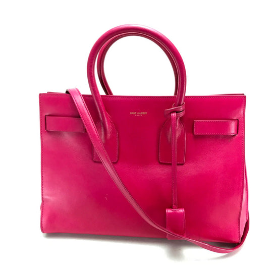 SAINT LAURENT PARIS 324823 スモール クラシック サック・ド・ジュール カバン ハンドバッグ ショルダーバッグ トートバッグ レザー レディース ピンク フューシャピンク
