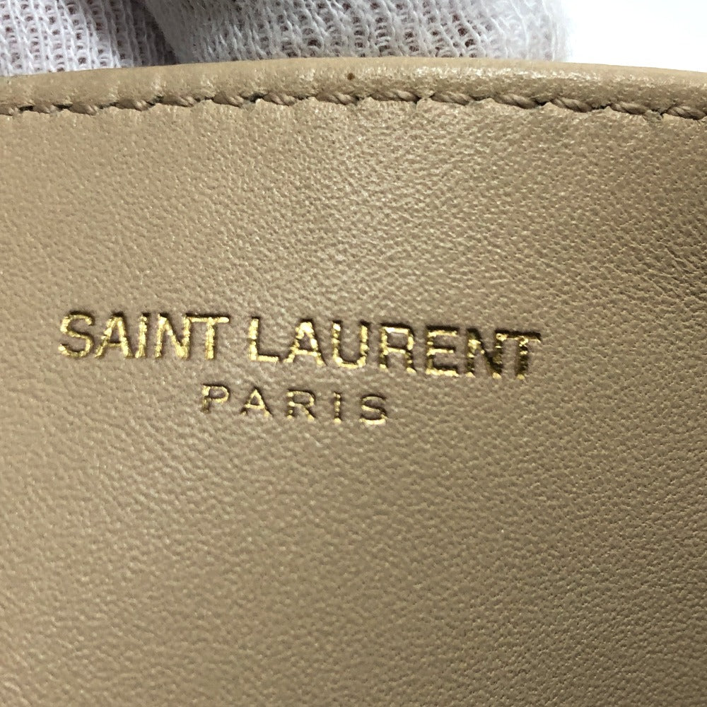 SAINT LAURENT PARIS ロゴ カバン トートバッグ バッグ ハンドバック トートバッグ レザー レディース ベージュ