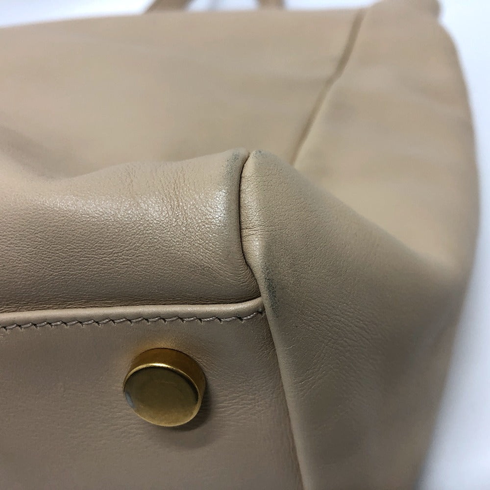 SAINT LAURENT PARIS ロゴ カバン トートバッグ バッグ ハンドバック トートバッグ レザー レディース ベージュ