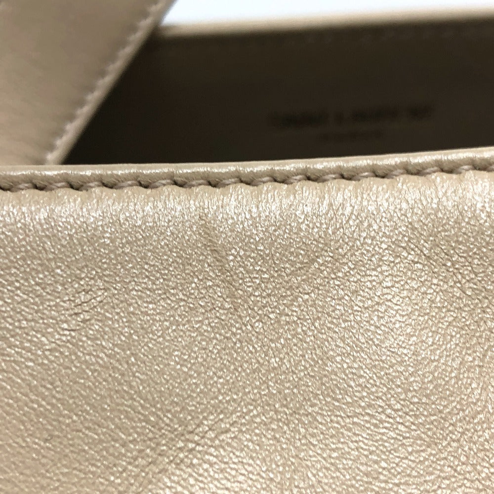 SAINT LAURENT PARIS ロゴ カバン トートバッグ バッグ ハンドバック トートバッグ レザー レディース ベージュ