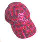 SAINT LAURENT PARIS 677545 Logo Tweed Baseball Cap, Wool, Women's, Red