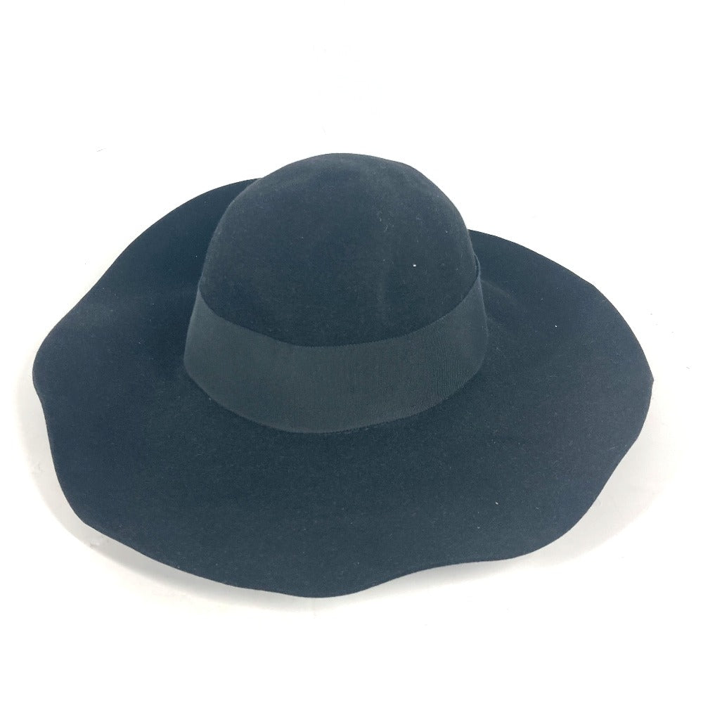 SAINT LAURENT PARIS リボン ハット帽 帽子 バケットハット ハット フェルト レディース ブラック - brandshop-reference