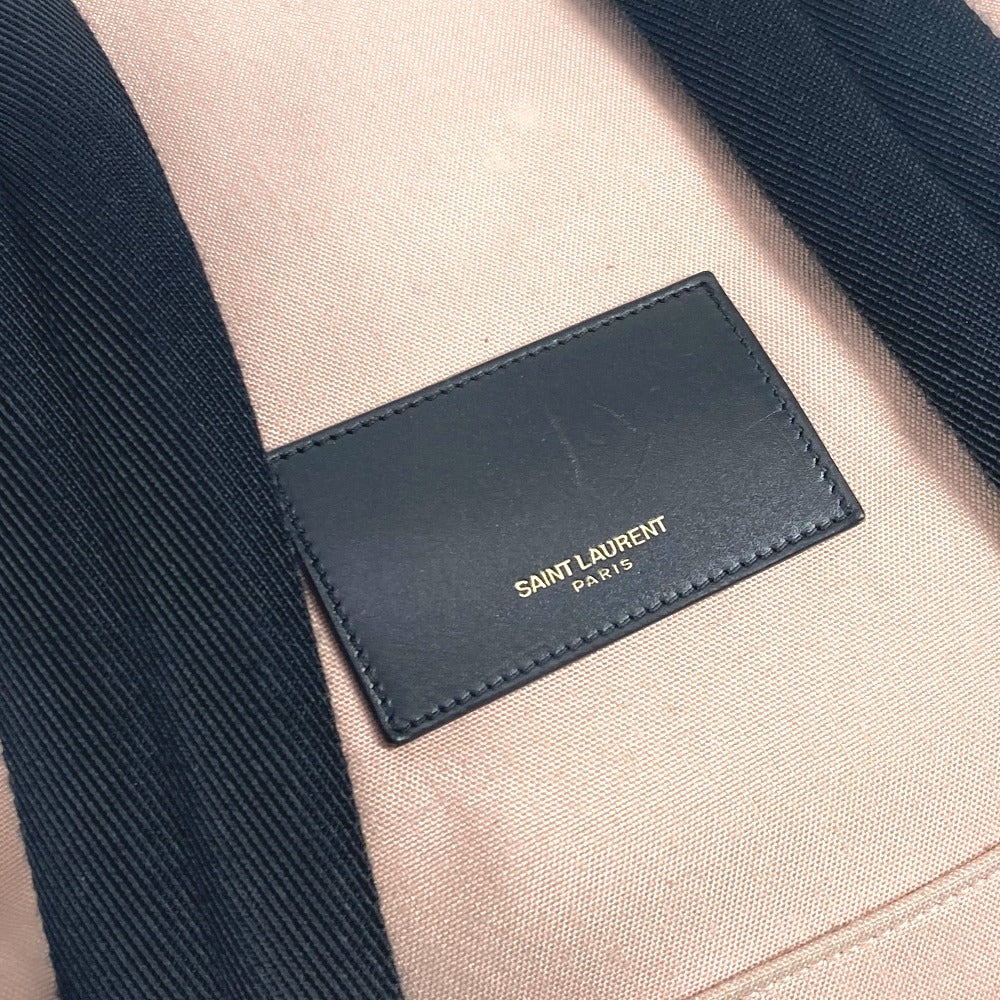 SAINT LAURENT PARIS 326865 ロゴ カバン バックパック リュックサック キャンバス/レザー ユニセックス ピンクベージュ系