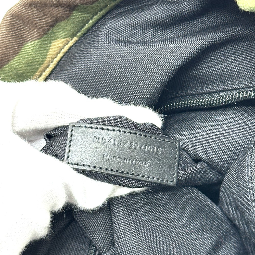 SAINT LAURENT PARIS 437110 マルチポケット カモフラージュ 迷彩 バックパック カバン リュックサック キャンバス/レザー ユニセックス グリーン