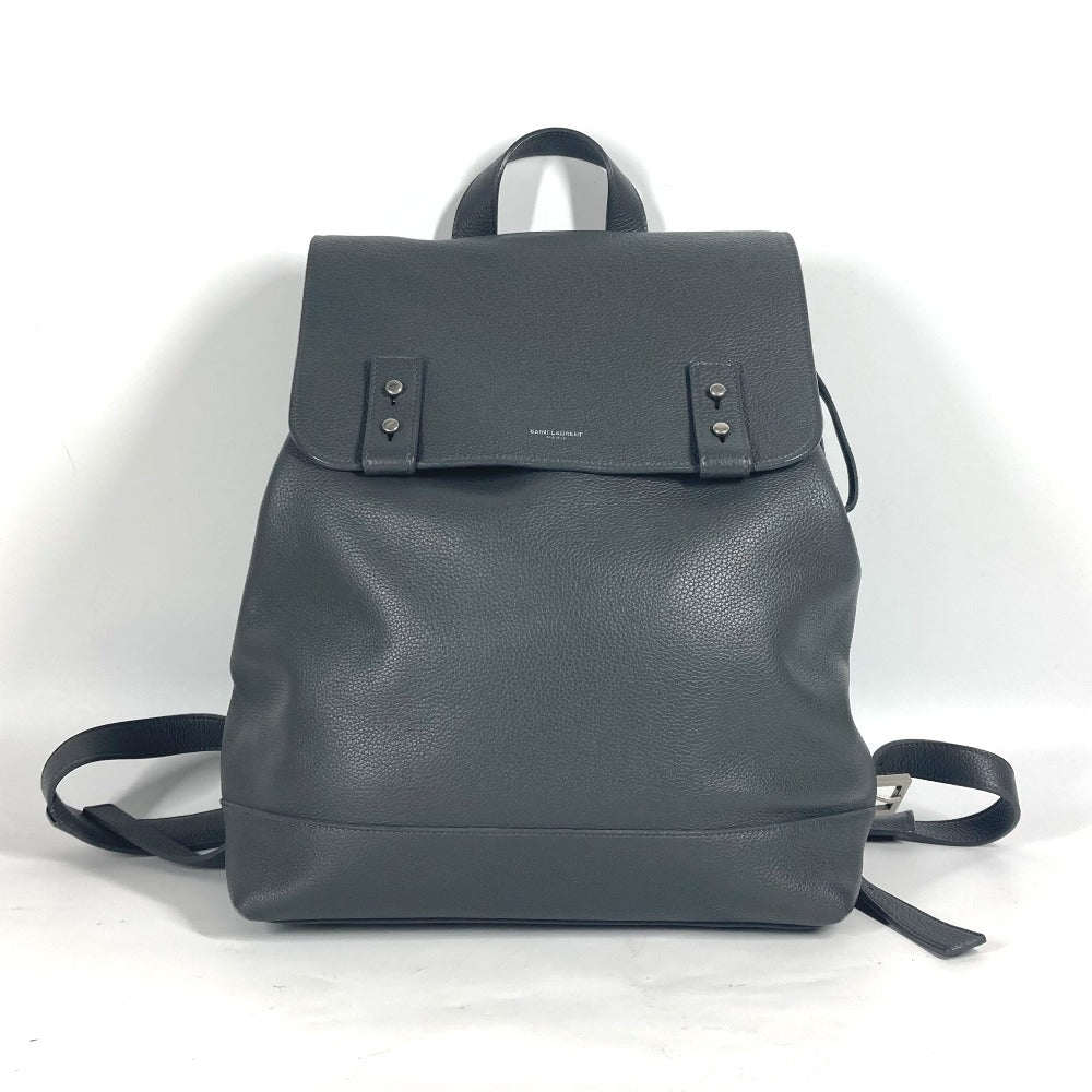 SAINT LAURENT PARIS 480585 サック ド ジュール バックパック カバン リュックサック レザー メンズ グレー