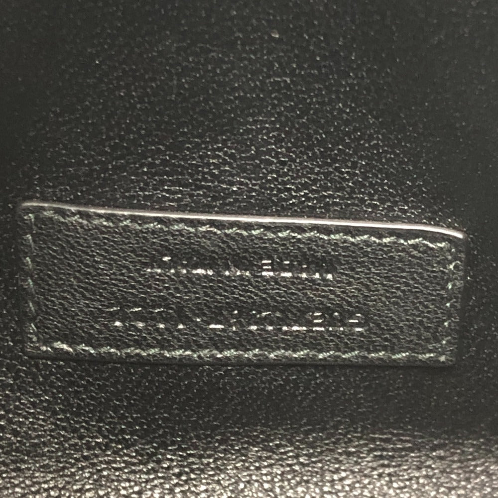 SAINT LAURENT PARIS 712367 ロゴ ミニショッピングバッグ 2WAY カバン 斜め掛け ショルダー ハンドバッグ 型押しレザー レディース ブラック