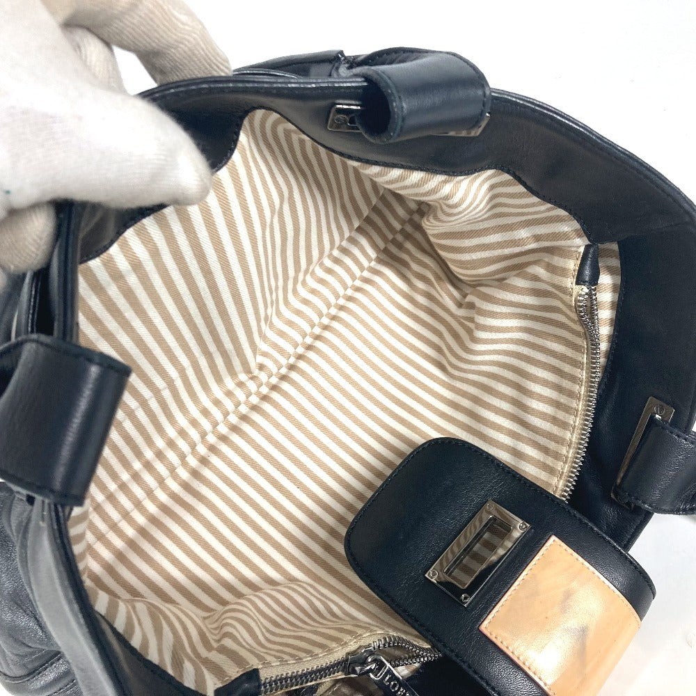 LOEWE ロゴ アナグラム カバン ハンドバッグ 肩掛け ショルダーバッグ トートバッグ レザー レディース ブラック