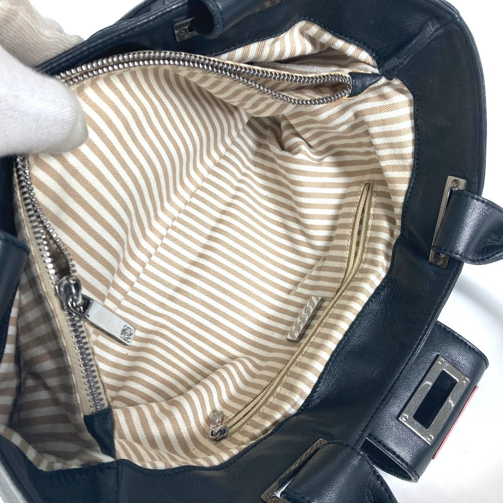 LOEWE ロゴ アナグラム カバン ハンドバッグ 肩掛け ショルダーバッグ トートバッグ レザー レディース ブラック