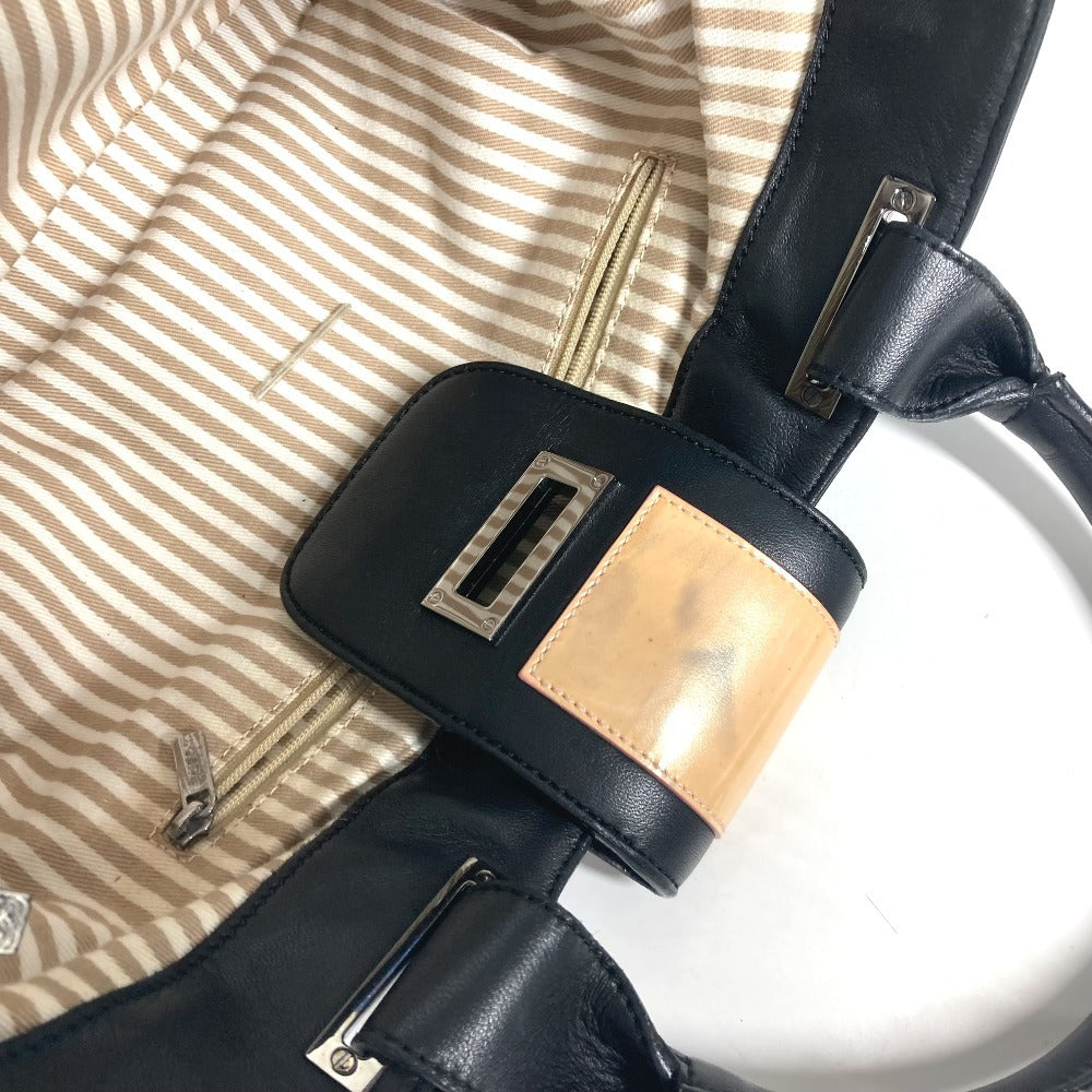 LOEWE ロゴ アナグラム カバン ハンドバッグ 肩掛け ショルダーバッグ トートバッグ レザー レディース ブラック
