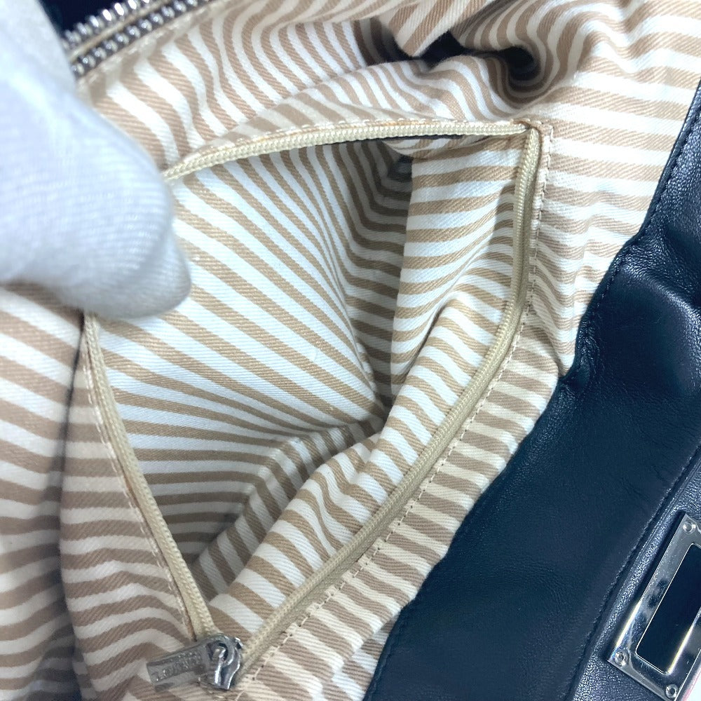 LOEWE ロゴ アナグラム カバン ハンドバッグ 肩掛け ショルダーバッグ トートバッグ レザー レディース ブラック