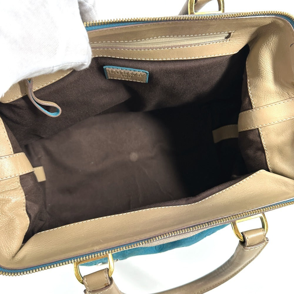 LOEWE 160周年 カバン ハンドバッグ トートバッグ ミニ ボストンバッグ レザー/スエード レディース ブルー