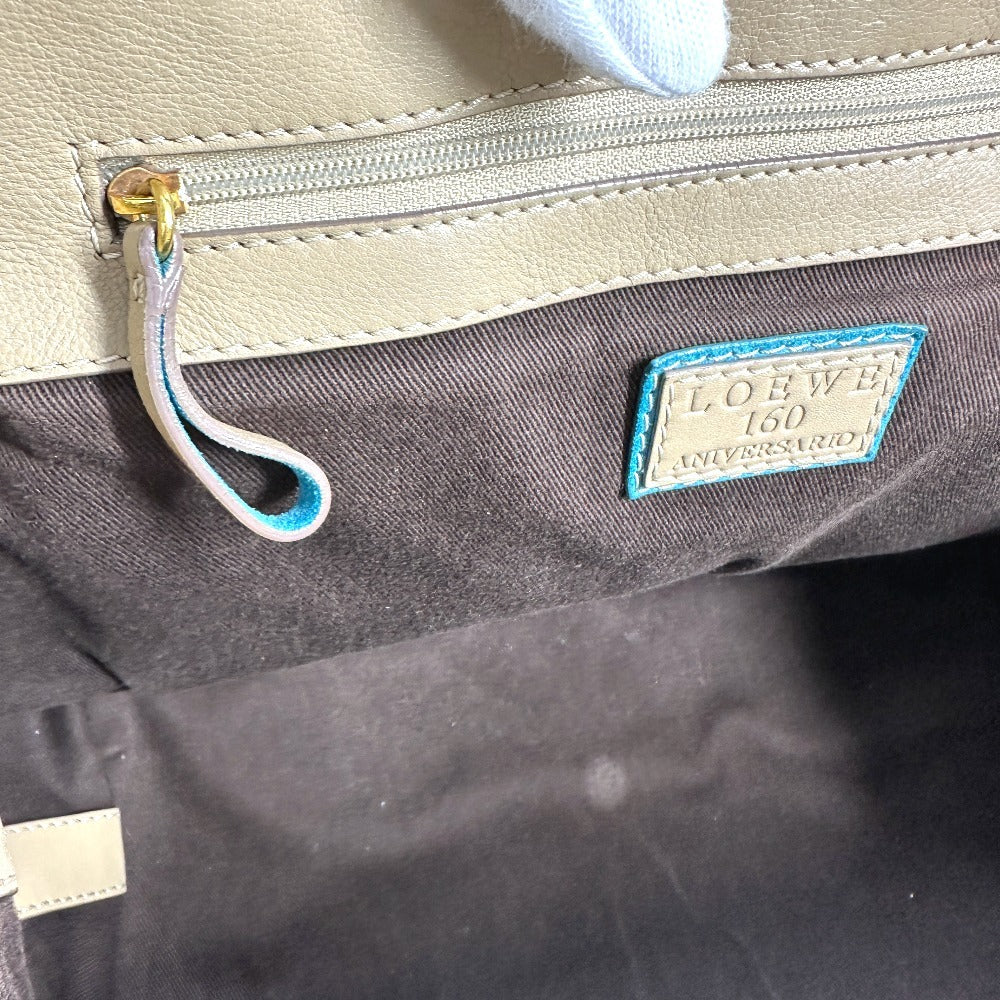 LOEWE 160周年 カバン ハンドバッグ トートバッグ ミニ ボストンバッグ レザー/スエード レディース ブルー