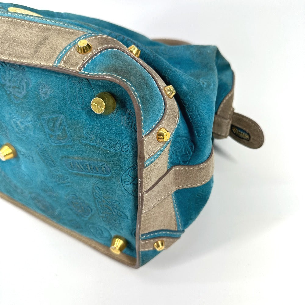 LOEWE 160周年 カバン ハンドバッグ トートバッグ ミニ ボストンバッグ レザー/スエード レディース ブルー