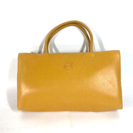 LOEWE Amazona Logo Handbag Tote Bag Leather Women's Yellow