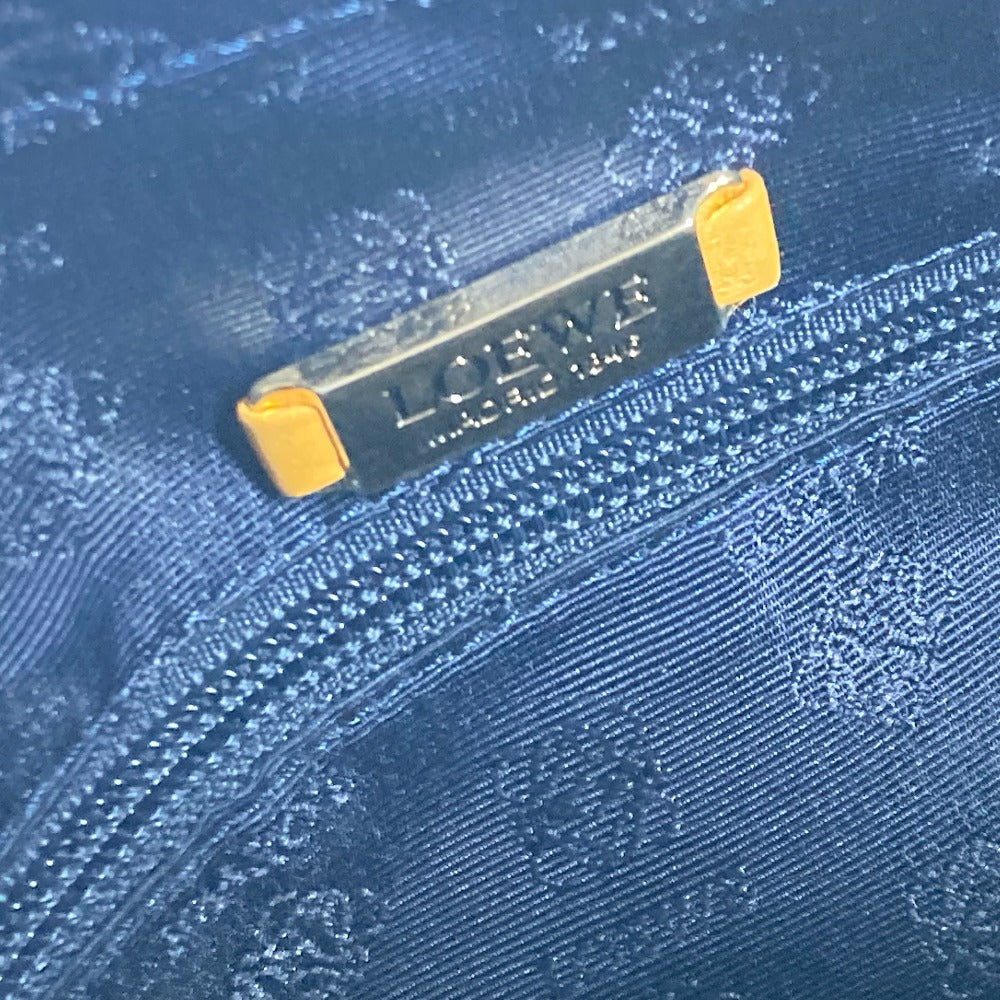 LOEWE アマソナ ロゴ ハンドバッグ トートバッグ レザー レディース イエロー