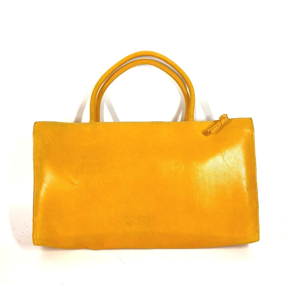 LOEWE アマソナ ロゴ ハンドバッグ トートバッグ レザー レディース イエロー