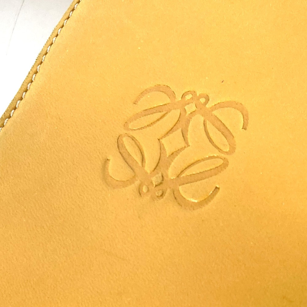 LOEWE アマソナ ロゴ ハンドバッグ トートバッグ レザー レディース イエロー